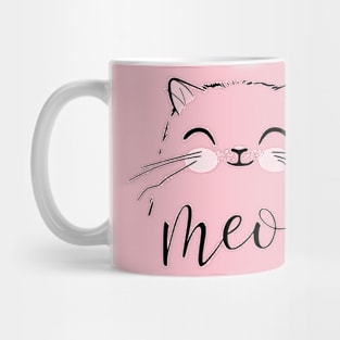 cute meow cat face Mug